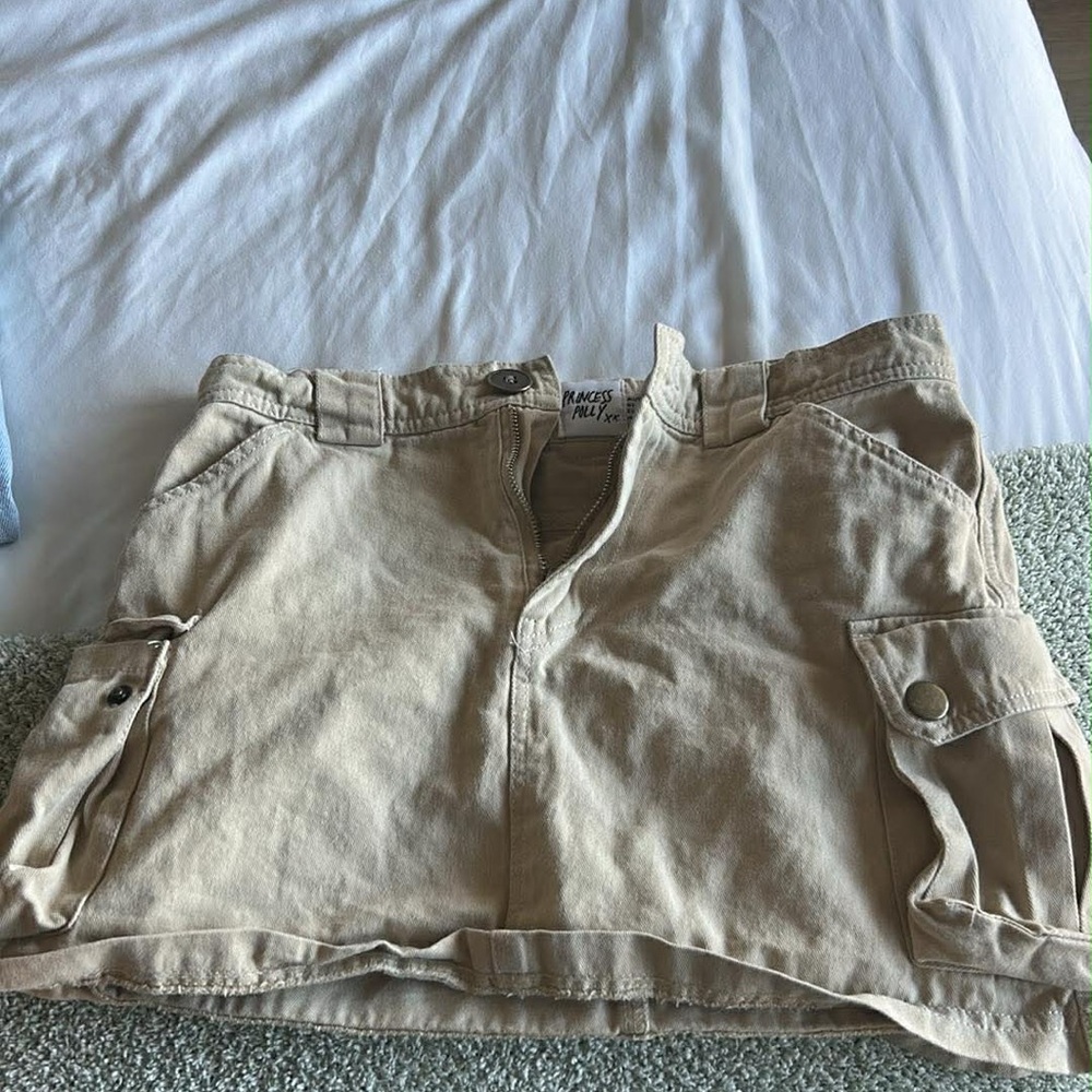 Princess Polly Beige Cargo Shorts